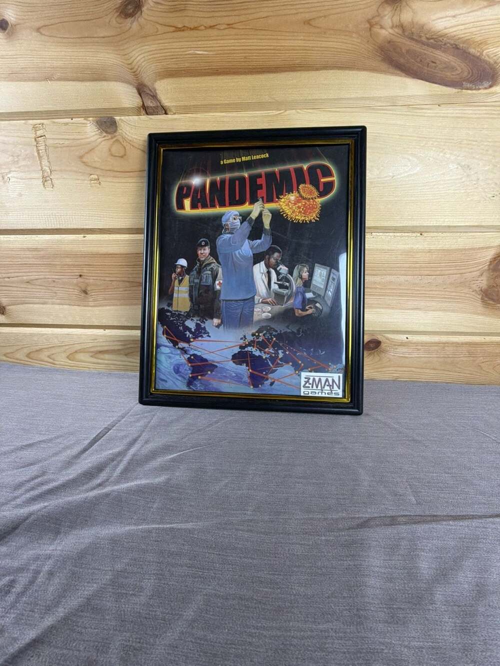 Pandemic Board Game Framed Print Art by Matt Leacock Z-Man Games